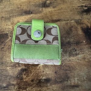 Coach wallet , green